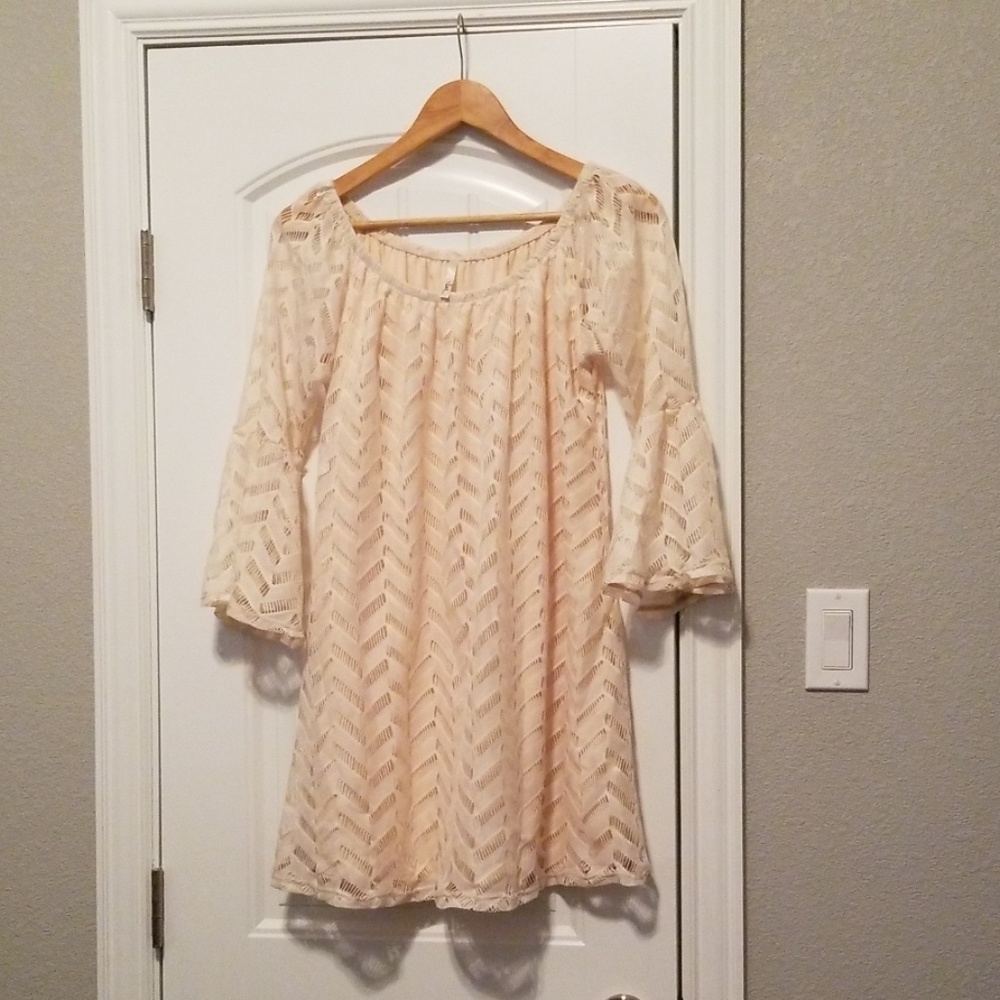 Voll Style Beige Bell Dress Size Small